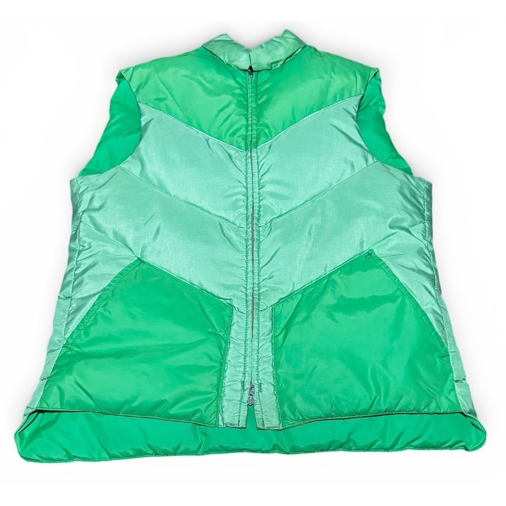 Vintage Tempco Tempo Down Insulated Green Puffer Vest Size M